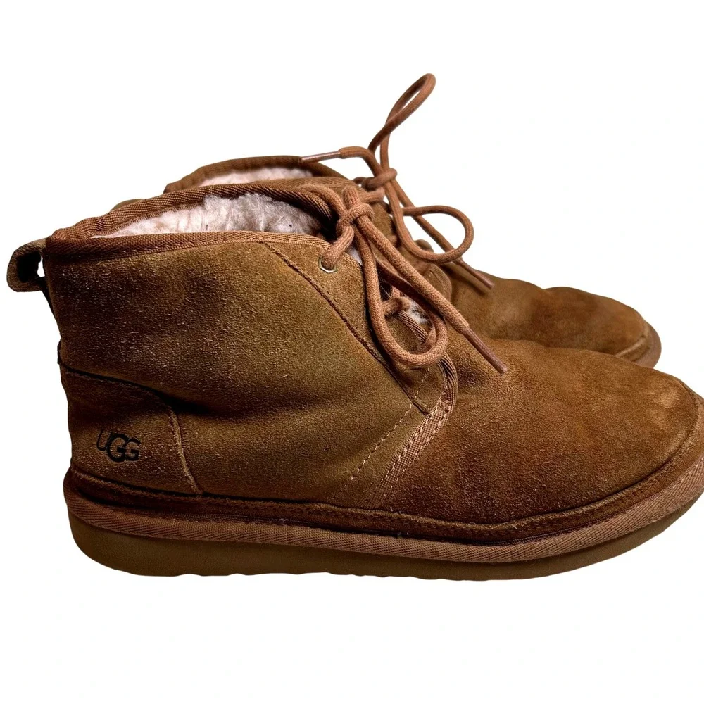 Ugg Neumel Chestnut Suede Lace Up Chukka Boots Mens 6 1017320K